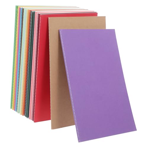 TOGEVAL 18 Stück Kraft Notizbuch Farben Unlinierte Tragbar für Notizen Zeichnungen Büro Schule Journal Tagebuch für Unterwegs von TOGEVAL