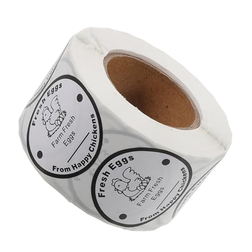 TOGEVAL 1Rolle Eierkarton Etiketten mit Aufklebern Runde Aufkleber für Frische Eier Vom Bauernhof für Marktverkauf Design und Längere Frische TOGEVAL 1Rolle Eierkarton Etiketten mit Aufklebern Runde Aufkleber für Frische Eier Vom Bauernhof für Marktverkauf Design und Längere Frische von TOGEVAL