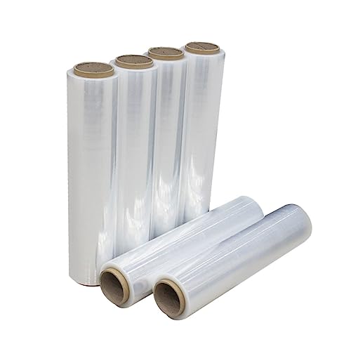 TOGEVAL 1Rolle Transparente Stretchfolie Selbstklebend Hochbelastbare Verpackungsfolie für Möbel und Wasser und Abriebfest Einwickeln und Sichern von TOGEVAL