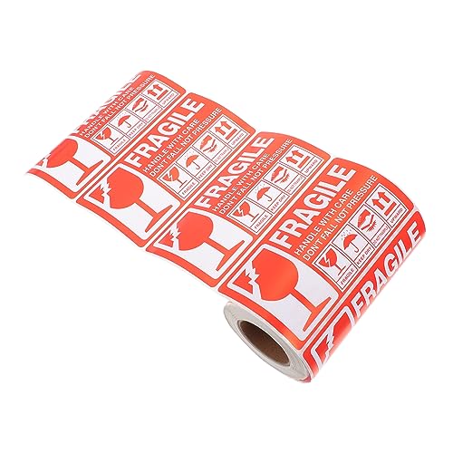 TOGEVAL 1Rolle Zerbrechliche Warnaufkleber Selbstklebende Versandetiketten für Sichere Professionelle Verpackungsanweisungen Rot TOGEVAL 1Rolle Zerbrechliche Warnaufkleber Selbstklebende Versandetiketten für Sichere Professionelle Verpackungsanweisungen Rot von TOGEVAL