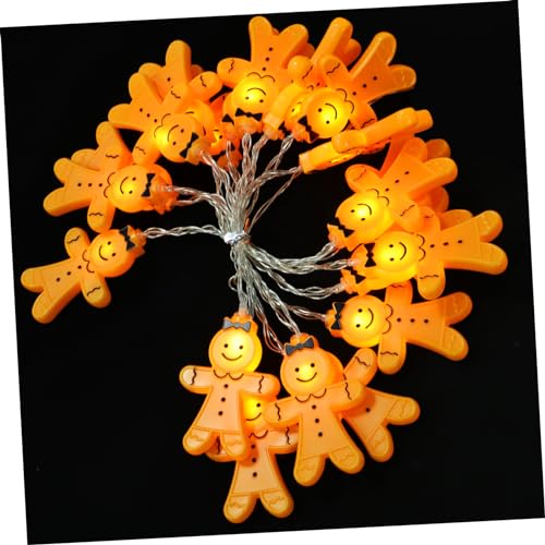 TOGEVAL 1stück Weihnachts Gingerbread Man Lichterkette Für Kinderzimmer Dekorative Weihnachtsbeleuchtung Warmweiße Lichter Flexibles Design Keine Batterien Erforderlich Für Festliche von TOGEVAL