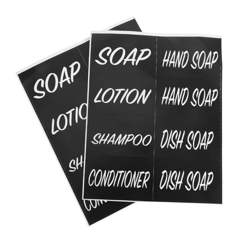 TOGEVAL 2 Blatt Wasserdichte Smudgefeste Waschraum labels für Shampoo Seifenspender Passend für Flaschen Einfache Anbringung Modernes Design zur Badezimmer Küchenorganisation TOGEVAL 2 Blatt Wasserdichte Smudgefeste Waschraum labels für Shampoo Seifenspender Passend für Flaschen Einfache Anbringung Modernes Design zur Badezimmer Küchenorganisation von TOGEVAL