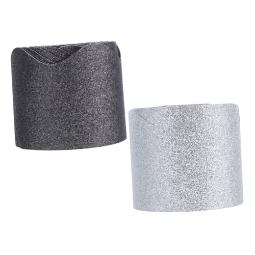 TOGEVAL 2 Rollen Glitzernde Pinnwand Bordüre Selbstklebende Dekorative Bordüre für Klassenzimmer und Büro Design mit Gewelltem Silber TOGEVAL 2 Rollen Glitzernde Pinnwand Bordüre Selbstklebende Dekorative Bordüre für Klassenzimmer und Büro Design mit Gewelltem Silber von TOGEVAL