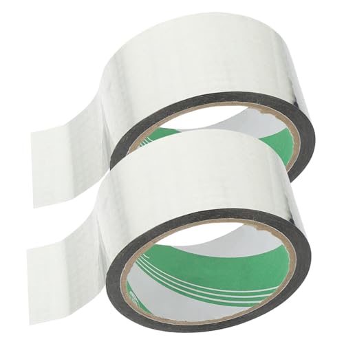 TOGEVAL 2 Rollen Reflektierendes Prismenklebeband Silbergitter Geschenkverpackung Dekoratives Multifunktionales Klebeband für DIY Basteln Handbücher Fotoalben und Geschenkzubehör von TOGEVAL