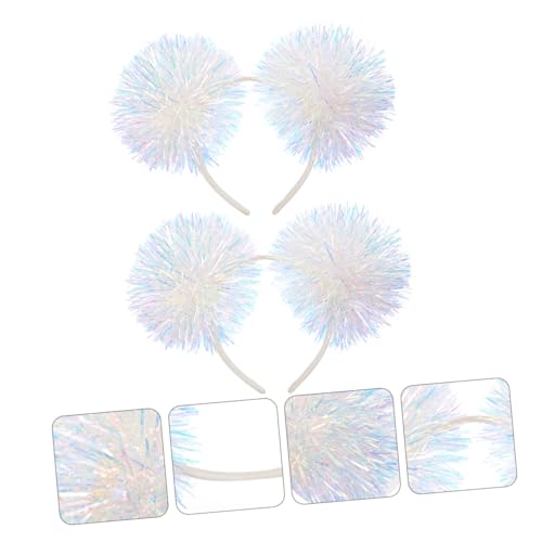 TOGEVAL 2 STÜCK Haarreif Elastisch Weiß mit Glänzenden Pompoms Festliches Party Cosplay zubehör für Weihnachten Karneval und Bühnenauftritte Angenehmer Sitz ohne Druck TOGEVAL 2 STÜCK Haarreif Elastisch Weiß mit Glänzenden Pompoms Festliches Party Cosplay zubehör für Weihnachten Karneval und Bühnenauftritte Angenehmer Sitz ohne Druck von TOGEVAL