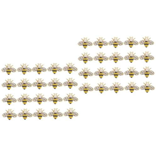 TOGEVAL 2 Sätze Bienen Nagel Charms Legierung Nageldekoration Für Kreative Maniküre Diy Nail Art Zubehör Einfach Anzuwenden Und Langlebig Für Designs 20 Stück * 2 von TOGEVAL