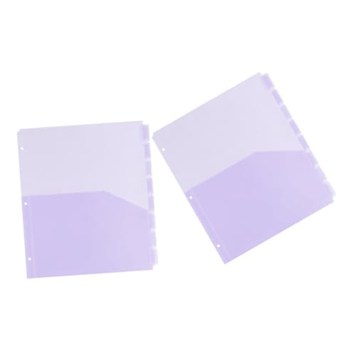TOGEVAL 2 Sätze Dokumentenmappe mit Löchern Ordner Taschen für Fotos Notizen und Zeitpläne Langlebige und Transparente Fächer für Effektive Büroorganisation und Einfachen Zugriff von TOGEVAL