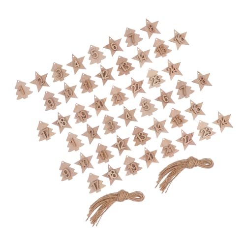TOGEVAL 2 Sätze Holzanhänger Adventskalender DIY mit Zahlen zum Aufhängen Leichte Holz Pendants mit Aufhängeschnur Vielseitig für Weihnachtsbaum Tür und Fensterdeko Bemalbar und TOGEVAL 2 Sätze Holzanhänger Adventskalender DIY mit Zahlen zum Aufhängen Leichte Holz Pendants mit Aufhängeschnur Vielseitig für Weihnachtsbaum Tür und Fensterdeko Bemalbar und von TOGEVAL