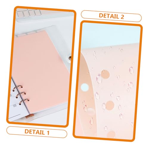 TOGEVAL 2 Sätze Notebook indexseiten PP Trennblätter in Pastellrosa Abnehmbare Registerkarten für Schnellhefter und Notizbücher Klare Kategorisierung und Übersichtliche Dokumententrennung von TOGEVAL