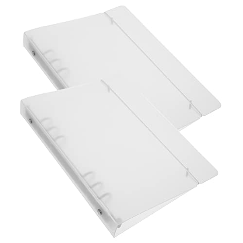 TOGEVAL 2 Stück Binderhandbuch Notizbuch Hausordner Durchsichtige Ordnertrenner Hefter Mit Losen Blättern Kawaii-ordner Büroordner Notebook -planer Binder Aktenordner Pp Transparent von TOGEVAL