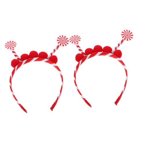 TOGEVAL 2 Stück Candy Cane Haarbänder mit Lutscher und Bommel Leichte Bequeme Halloween Weihnachts Kopfbänder für Dekorative Party-accessoires zur Kostümierung und Festtagsfeier TOGEVAL 2 Stück Candy Cane Haarbänder mit Lutscher und Bommel Leichte Bequeme Halloween Weihnachts Kopfbänder für Dekorative Party-accessoires zur Kostümierung und Festtagsfeier von TOGEVAL