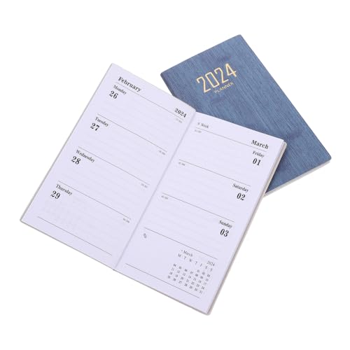 TOGEVAL 2 Stück Delicate Planner Notebook Tragbarer Notizblock Jahresnotizbuch Zeitplanplaner Zeitplannotizbücher Tragbares Notizbuch Planer Notizbücher Jahresplaner Notizbuch von TOGEVAL