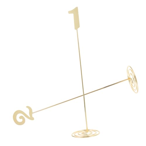 TOGEVAL 2 Stück Digitale Sitzplatzschild Standkartenhalter, Platzkartenhalter, Tischkartenhalter, Metallkartenhalter, Fotohalter, Fotokartenhalter, Fotoclip Ständer, Tischnummernhalter von TOGEVAL