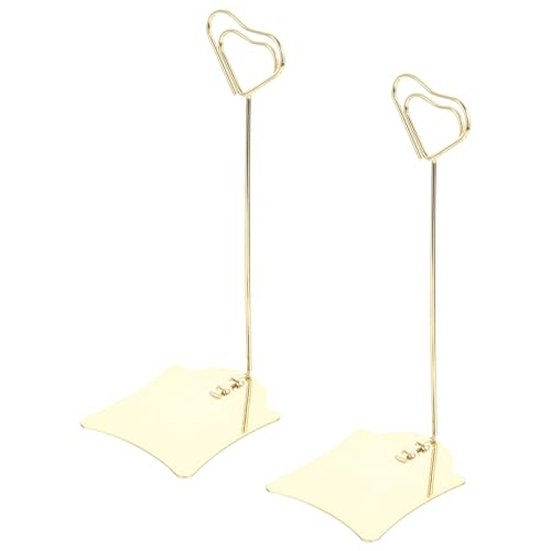 TOGEVAL 2 Stück Goldene Tischkartenhalter Herzform Stabile Memo Kartenhalter für Hochzeit Geburtstag Party Tischnummer Halter Platzkarten Display Halterung TOGEVAL 2 Stück Goldene Tischkartenhalter Herzform Stabile Memo Kartenhalter für Hochzeit Geburtstag Party Tischnummer Halter Platzkarten Display Halterung von TOGEVAL