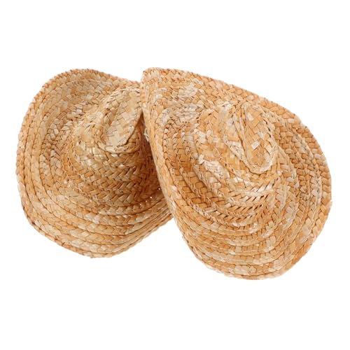 TOGEVAL 2 Stück Mini Cowboy Strohhüte aus Atmungsaktivem Material Winzige Puppenhut Accessoires für Bastelprojekte Haustierdekoration Fotorequisiten und Partyzubehör TOGEVAL 2 Stück Mini Cowboy Strohhüte aus Atmungsaktivem Material Winzige Puppenhut Accessoires für Bastelprojekte Haustierdekoration Fotorequisiten und Partyzubehör von TOGEVAL