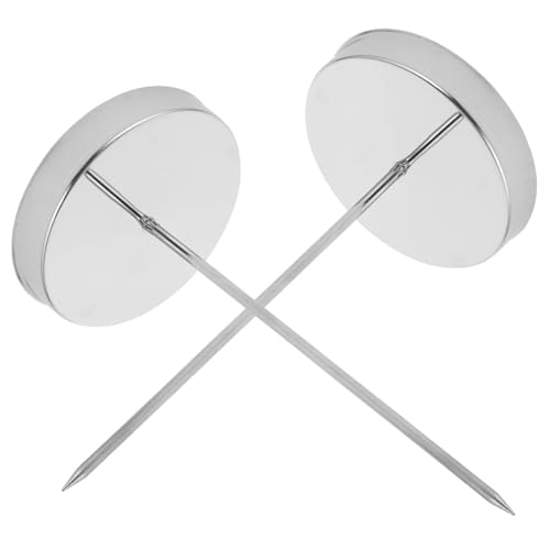 TOGEVAL 2 Stück Quittungshalter Spike Metallischer Zettelhalter für Büro und Restaurant Stabiler Check und Rechnungshalter mit Rutschfester Basis Platzsparend und Praktisch von TOGEVAL