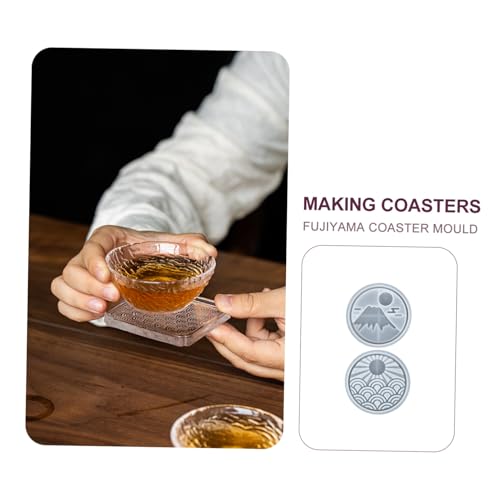 TOGEVAL 2 Stück Silikon Untersetzer Formen für DIY Basteln Epoxidharz Coaster Molds Kreative Cup Holder aus Hochwertigem Flexiblem Silikon Einfach zu Entformen für Handarbeitsprojekte von TOGEVAL