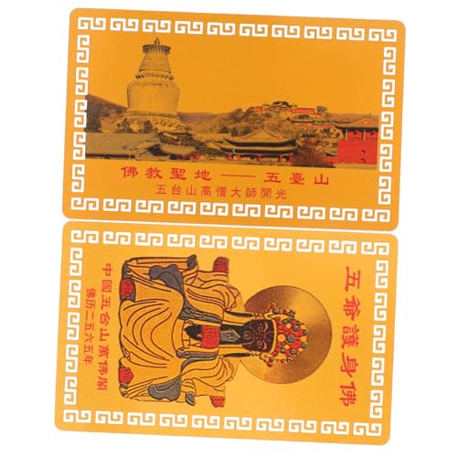 TOGEVAL 2 Stück Tai Sui Amulettkarten Chinesische Glücksbringer für Reichtum und Erfolg Traditionelle Segenskarten für Neujahr von TOGEVAL