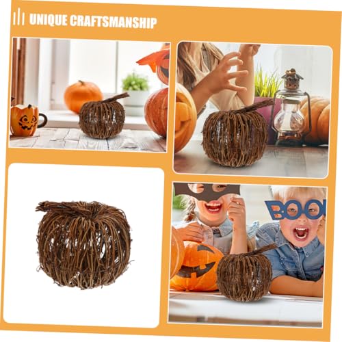 TOGEVAL 2 Stück Teiliges Rattan Kürbis Handgewebt Dekoratives Herbst Ornament Leicht Langlebig Vielseitig für Halloween Party Tischdeko Festliche Wohnraumgestaltung TOGEVAL 2 Stück Teiliges Rattan Kürbis Handgewebt Dekoratives Herbst Ornament Leicht Langlebig Vielseitig für Halloween Party Tischdeko Festliche Wohnraumgestaltung von TOGEVAL