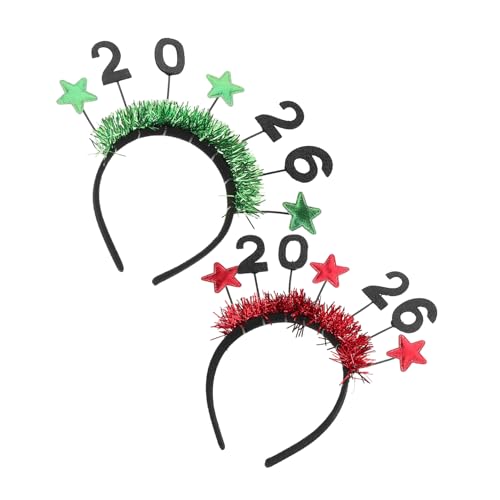 TOGEVAL 2 Stück Teiliges Year Star Headband Glitzerndes Party Haarband für Frauen und Festliche Kopfbedeckung für Silvesterfeiern und Neujahrs Countdown TOGEVAL 2 Stück Teiliges Year Star Headband Glitzerndes Party Haarband für Frauen und Festliche Kopfbedeckung für Silvesterfeiern und Neujahrs Countdown von TOGEVAL