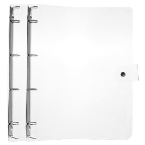 TOGEVAL 2 Stück Transparente Kunststoff ordnerhüllen mit Löchern Robuste Binder notizbuch schalen mit Druckknopfverschluss Leichte Scrapbook ordner für Schule und Büro Langlebig und TOGEVAL 2 Stück Transparente Kunststoff ordnerhüllen mit Löchern Robuste Binder notizbuch schalen mit Druckknopfverschluss Leichte Scrapbook ordner für Schule und Büro Langlebig und von TOGEVAL