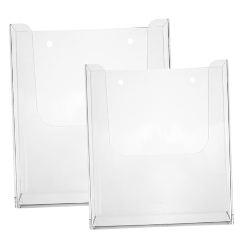 TOGEVAL 2 Stück Transparenter Wandprospekthalter aus Robustem Acryl Teiliges Einlagiger Prospekthalter und Broschürenhalter Platzsparendes Dokumentenregal für Formate Vielseitig TOGEVAL 2 Stück Transparenter Wandprospekthalter aus Robustem Acryl Teiliges Einlagiger Prospekthalter und Broschürenhalter Platzsparendes Dokumentenregal für Formate Vielseitig von TOGEVAL