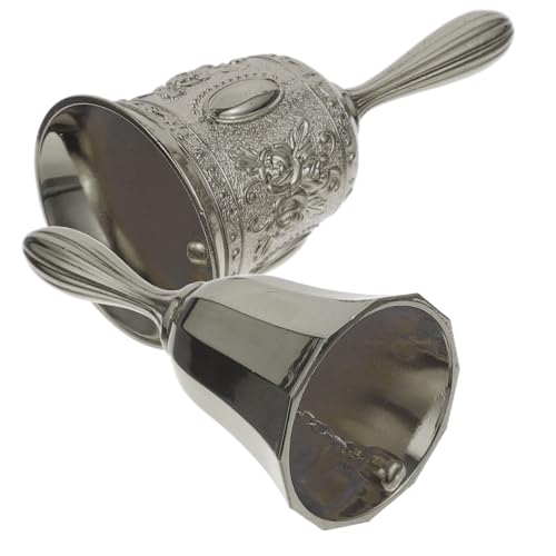 TOGEVAL 2 Stück Vintage Handglocken Retro Tischglocken mit Ergonomischem Griff Extra Laut Rostfrei Vielseitig für Restaurant Bar Hochzeit Weihnachtsdeko und Service Geeignet TOGEVAL 2 Stück Vintage Handglocken Retro Tischglocken mit Ergonomischem Griff Extra Laut Rostfrei Vielseitig für Restaurant Bar Hochzeit Weihnachtsdeko und Service Geeignet von TOGEVAL