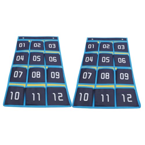 TOGEVAL 2 Stück Wandaufhängbarer Handy Organizer aus Weichem Stoff Praktische Handy Aufbewahrungstasche für Unterricht für Schüler mit Fächern Platzsparendes Design von TOGEVAL