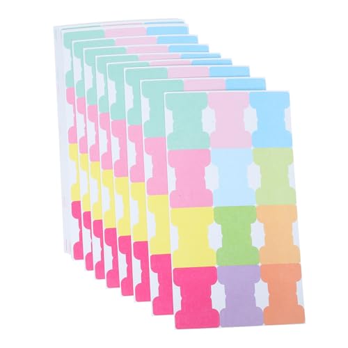 TOGEVAL 20 Blatt Selbstklebende Bunte Haftnotizen Beschreibbare Tabs Ablösbare Buchmarker Praktische Registerstreifen für Büro Schule und Zuhause Farbige Markierungsetiketten von TOGEVAL