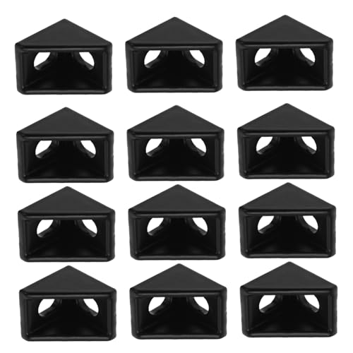 TOGEVAL 20 Stück Aluminium Eckverbinder Winkelprofil Verbindungselemente für Schienen Pulverbeschichtet Schwarz für DIY Projekte und Aluminiumprofile TOGEVAL 20 Stück Aluminium Eckverbinder Winkelprofil Verbindungselemente für Schienen Pulverbeschichtet Schwarz für DIY Projekte und Aluminiumprofile von TOGEVAL