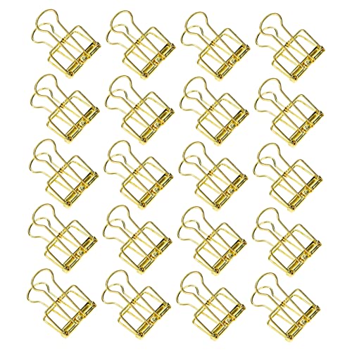 TOGEVAL 20 Stück Dekorative Büroklammern aus Goldene Hallow out Design Clips für Büro Schule und Zuhause Starke Halterung für Notizen Karten und TOGEVAL 20 Stück Dekorative Büroklammern aus Goldene Hallow out Design Clips für Büro Schule und Zuhause Starke Halterung für Notizen Karten und von TOGEVAL