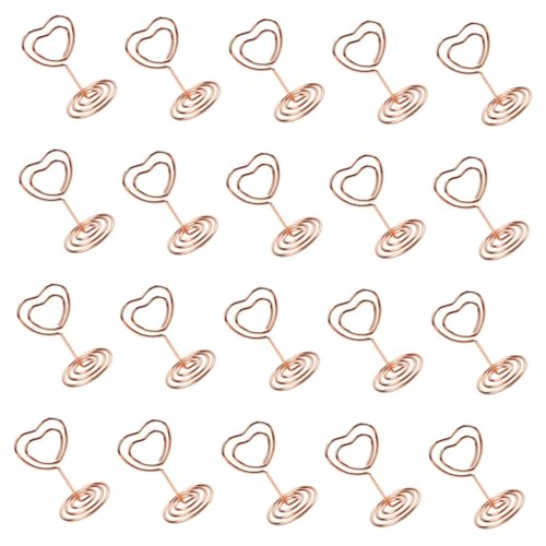 TOGEVAL 20 Stück Kleine Memo Klemmen, Bilderhalter, Ständer, Metallkartenhalter, Tischnummernhalter Für Hochzeiten, Platzkartenhalter, Clips Für Den Tisch, Hochzeitsnamen, von TOGEVAL