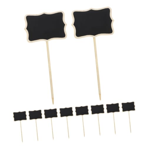 TOGEVAL 20 Stück Kleiner Tafeleinsatz Freunde Geben Partydekorationen Kreidetafel Schild Hosting-party-essentials Tafelwand Mini-tafelschilder Für Lebensmittel Tafelzeichen Schwarz Hölzern von TOGEVAL