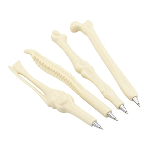 TOGEVAL 20 Stück Knochenförmiger Kugelschreiber Form machen gemacht menschlich Kind Ball Schwesterstifte schwarze Neuartige Kugelschreiber aus Knochen Knochenstift Neuheitstifte Blau von TOGEVAL
