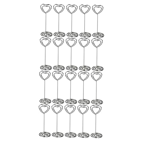 TOGEVAL 20 Stück Teiliges Desktop Memo Clips Kreative Herzform Bilder und Kartenhalter für Hochzeiten Partys und Bürodekorationen Robuste und Wiederverwendbare Halter für Notizen und von TOGEVAL