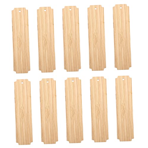 TOGEVAL 20 Stück Teiliges Holz Lesezeichen zum Selbstgestalten Blanko DIY Bastelmaterial für Anhänger Vielseitig für Dekoration und Lesefortschrittsmarkierung Geeignet für Leser und von TOGEVAL
