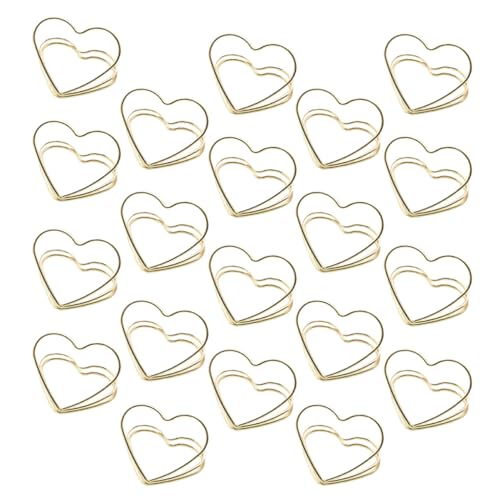 TOGEVAL 20 Stück Teiliges Metall Doppel layer Liebe Memo Clips Kreative Kartenhalter Kleine und Leichte Memo Klammern Glatte Kanten Sicher für Hochzeit Party Büro in Gold TOGEVAL 20 Stück Teiliges Metall Doppel layer Liebe Memo Clips Kreative Kartenhalter Kleine und Leichte Memo Klammern Glatte Kanten Sicher für Hochzeit Party Büro in Gold von TOGEVAL