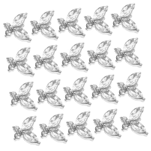 TOGEVAL 20 Stück Teiliges Schmetterling Charms Maniküre Dekorationen aus Langlebigem Legierungs Strassmaterial für Frauen und Mädchen für Natürliche und Künstliche Nägel TOGEVAL 20 Stück Teiliges Schmetterling Charms Maniküre Dekorationen aus Langlebigem Legierungs Strassmaterial für Frauen und Mädchen für Natürliche und Künstliche Nägel von TOGEVAL