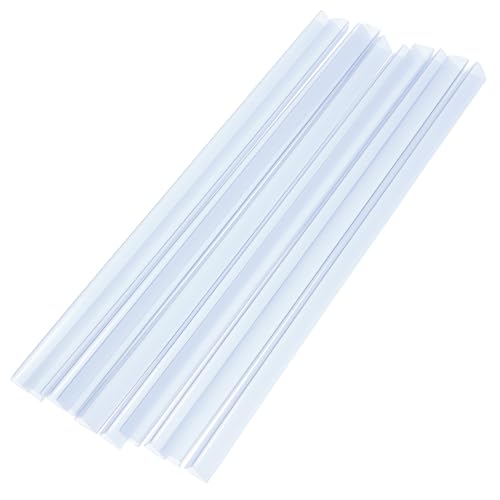 TOGEVAL 20 Stück Teiliges Transparenter Kunststoff Slide Grip Binding Bars Lang Breit Starker Halt für Sichere Dokumentenbindung für Büro und Organisation von TOGEVAL