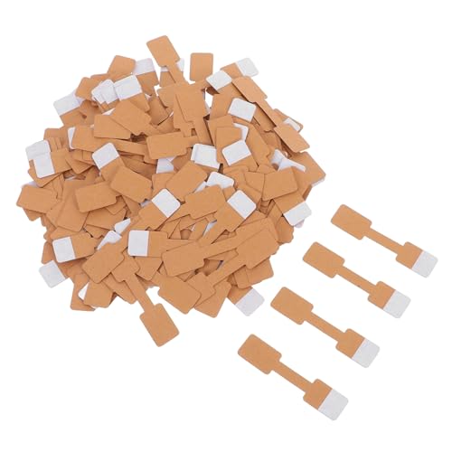 TOGEVAL 200 Stück Selbstklebende Preisetiketten für Schmuck Rechteckige Paper Hangtags Beschriften von Ringen und Vielseitige Verwendung für Organisation und Preisauszeichnung von TOGEVAL