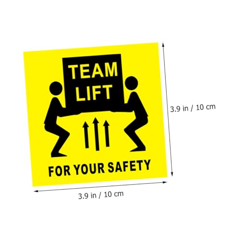 TOGEVAL 200 Stück Team Lift Warnetiketten Stark Haftende Versandaufkleber für Schwere Lasten Langlebige Warnschilder für Lager und Betrieb Sichtbar Wetterfest Sicherheitsrelevant TOGEVAL 200 Stück Team Lift Warnetiketten Stark Haftende Versandaufkleber für Schwere Lasten Langlebige Warnschilder für Lager und Betrieb Sichtbar Wetterfest Sicherheitsrelevant von TOGEVAL