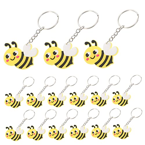 TOGEVAL 24 Stück Bienen Schlüsselanhänger, Rucksack Schlüsselanhänger, Schlüsselanhänger, Dekoration, Rucksack Anhänger, Bienen Schlüsselanhänger, Neuheit, Schlüsselanhänger, von TOGEVAL
