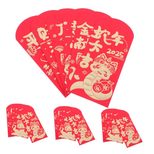 TOGEVAL 24 Stück Rote Umschläge für Chinesische Neujahr Glücksumschläge mit Schlangenmotiv für Geldgeschenke Hochzeiten und Frühlingsfest Traditionelle Chinesische Designs Glücksbringer TOGEVAL 24 Stück Rote Umschläge für Chinesische Neujahr Glücksumschläge mit Schlangenmotiv für Geldgeschenke Hochzeiten und Frühlingsfest Traditionelle Chinesische Designs Glücksbringer von TOGEVAL