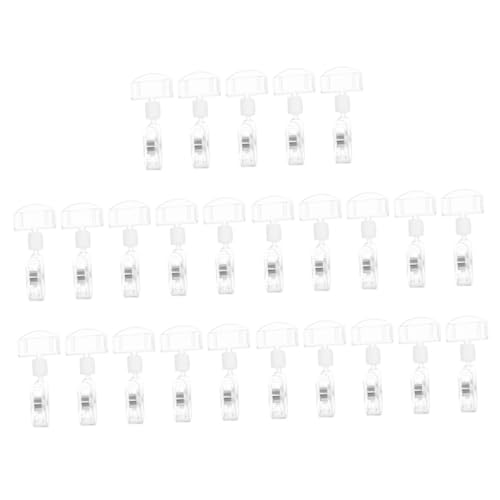 TOGEVAL 25 Stück Teiliges Preisetikettenhalter Transparent Drehbare Preisschild Klammer Vielseitig Einsetzbar für Werbung Retail Displays und Büro Geeignet Einfache Befestigung und TOGEVAL 25 Stück Teiliges Preisetikettenhalter Transparent Drehbare Preisschild Klammer Vielseitig Einsetzbar für Werbung Retail Displays und Büro Geeignet Einfache Befestigung und von TOGEVAL