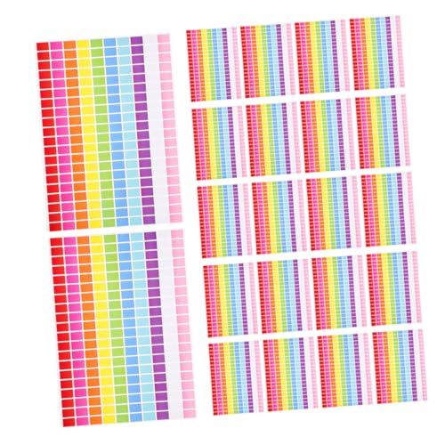 TOGEVAL 25Blatt Rechteckige Etiketten Aufkleber Selbstklebend Farbige Sticker für Büro Schule Organisation Etikettierung Inventar Klassifizierung und Bastelprojekte Farben TOGEVAL 25Blatt Rechteckige Etiketten Aufkleber Selbstklebend Farbige Sticker für Büro Schule Organisation Etikettierung Inventar Klassifizierung und Bastelprojekte Farben von TOGEVAL
