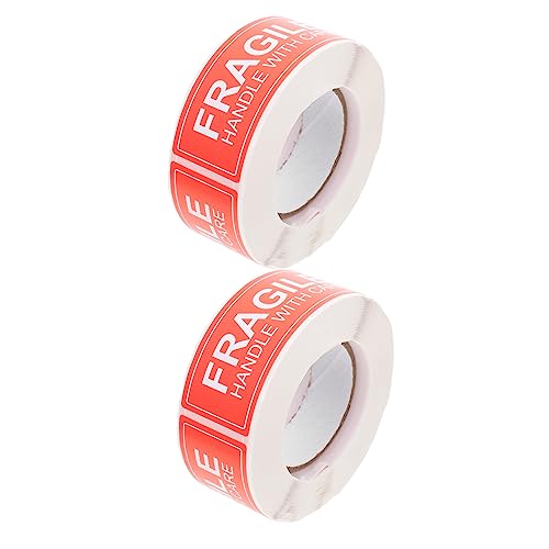 TOGEVAL 2Rollen Fragile Warnaufkleber Selbstklebende Etiketten für Sicheren Versand und Verpackung Geeignet für Kisten Kartons und Achtung Zerbrechlich Handle With Care TOGEVAL 2Rollen Fragile Warnaufkleber Selbstklebende Etiketten für Sicheren Versand und Verpackung Geeignet für Kisten Kartons und Achtung Zerbrechlich Handle With Care von TOGEVAL