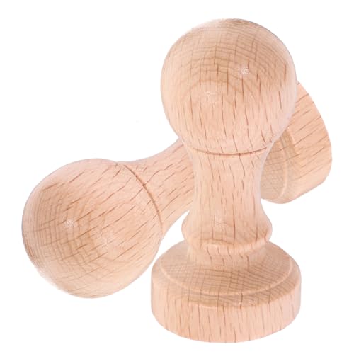TOGEVAL 2Stücke Holzstempel für DIY Projekte Kreative Siegel für Scrapbooking und Geschenketiketten Langlebige Holzschnitzversorgung für Persönliche Gestaltung und Dekoration von TOGEVAL
