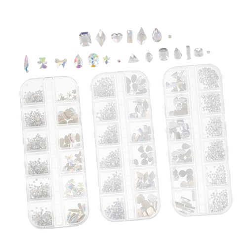 TOGEVAL 3 Boxen Teiliges Nail Crystal Strasssteine Flatback Nail Gems mit Boxen für DIY Nageldesign Leicht Tragbar für Halloween Geburtstag Weihnachten Club TOGEVAL 3 Boxen Teiliges Nail Crystal Strasssteine Flatback Nail Gems mit Boxen für DIY Nageldesign Leicht Tragbar für Halloween Geburtstag Weihnachten Club von TOGEVAL