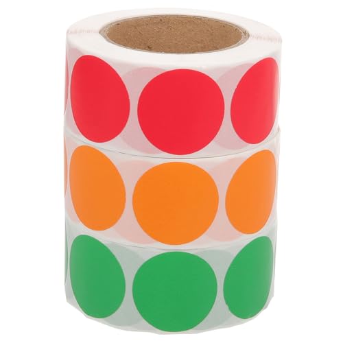 TOGEVAL 3 Rollen Farbige Runde Dot Aufkleber Selbstklebend Wetterfeste Etiketten für Markierung Sortierung Versiegelung als Briefverschluss Labels und Organisationshilfen TOGEVAL 3 Rollen Farbige Runde Dot Aufkleber Selbstklebend Wetterfeste Etiketten für Markierung Sortierung Versiegelung als Briefverschluss Labels und Organisationshilfen von TOGEVAL
