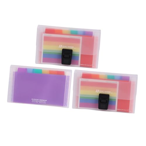 TOGEVAL 3 Stück Accordion Folder mit Fächern Tragbarer Dokumenten und Quittungs Organizer aus Robustem Kunststoff Erweiterbarer Multilayer Aktenhalter für Büro und Zuhause TOGEVAL 3 Stück Accordion Folder mit Fächern Tragbarer Dokumenten und Quittungs Organizer aus Robustem Kunststoff Erweiterbarer Multilayer Aktenhalter für Büro und Zuhause von TOGEVAL